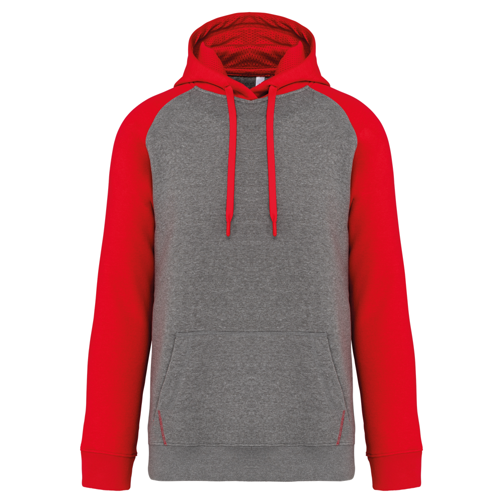 Grey Heather / Sporty Red