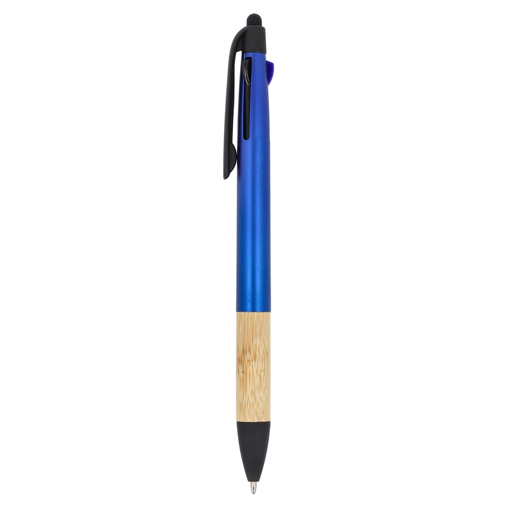 3-kleuren pen met bamboe grip