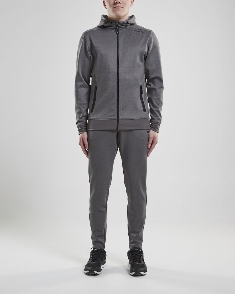 Craft - Noble Full Zip Hood M Darkgrey melange 4XL
