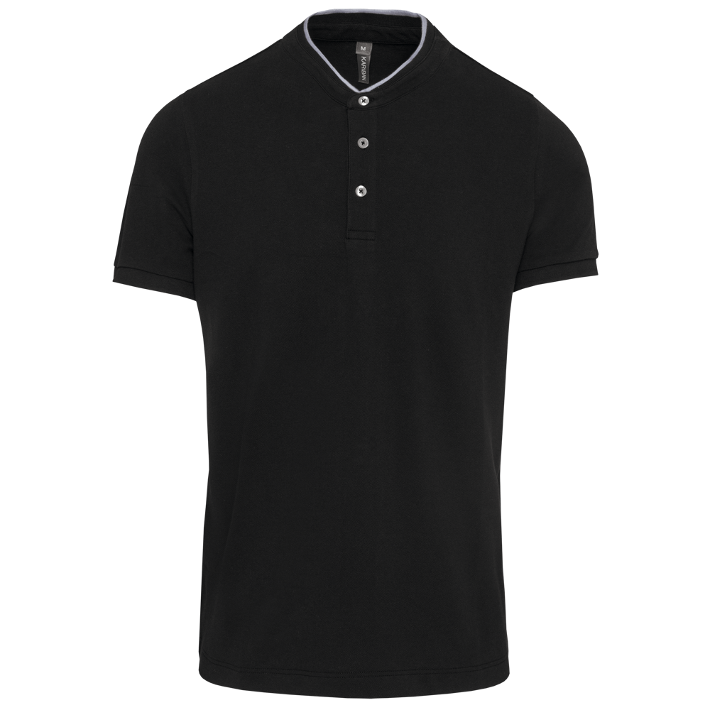 K223 - Herenpolo met maokraag en korte mouwen