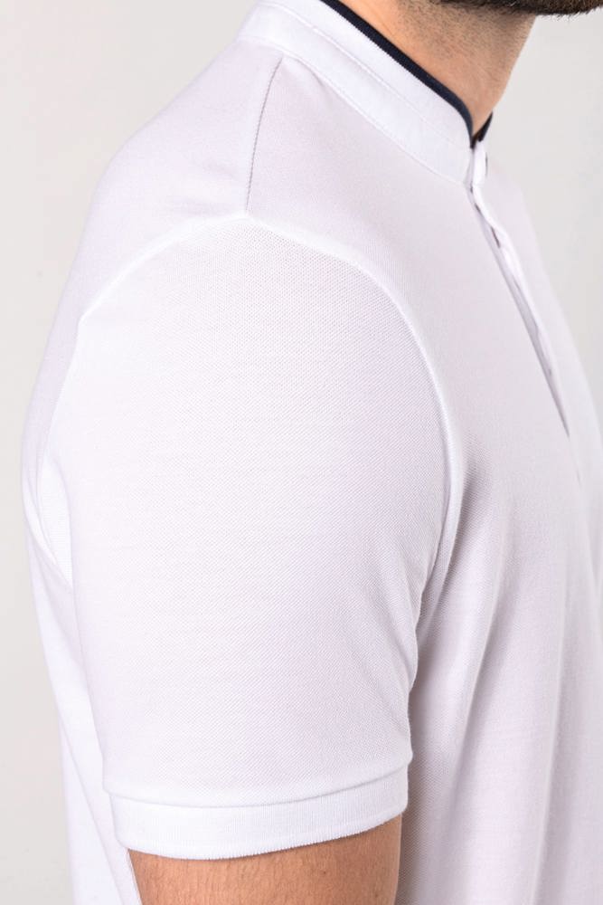 K223 - Herenpolo met maokraag en korte mouwen
