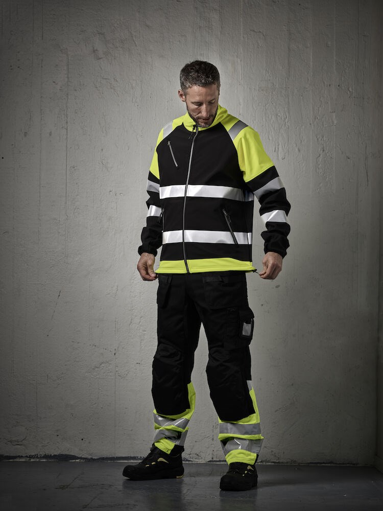 Jobman - 2134 Hi-Vis Stretch Trousers Core HP Wit/Geel D116 Jobman - 2134 Hi-Vis Stretch Trousers Core HP Wit/Geel D116