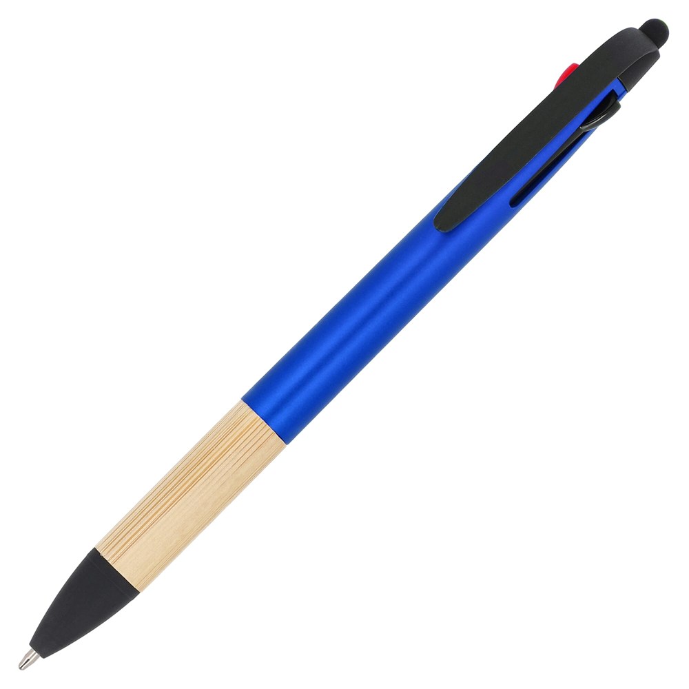 3-kleuren pen met bamboe grip