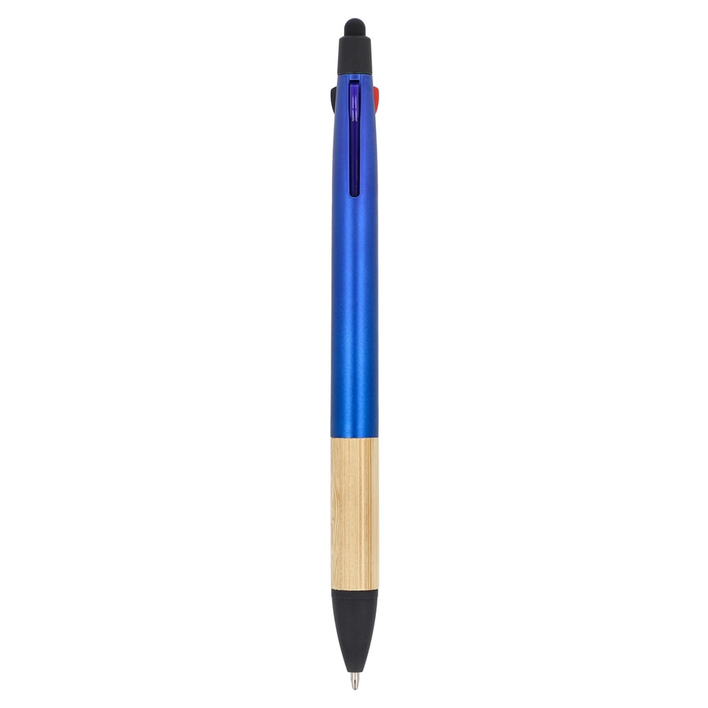 3-kleuren pen met bamboe grip