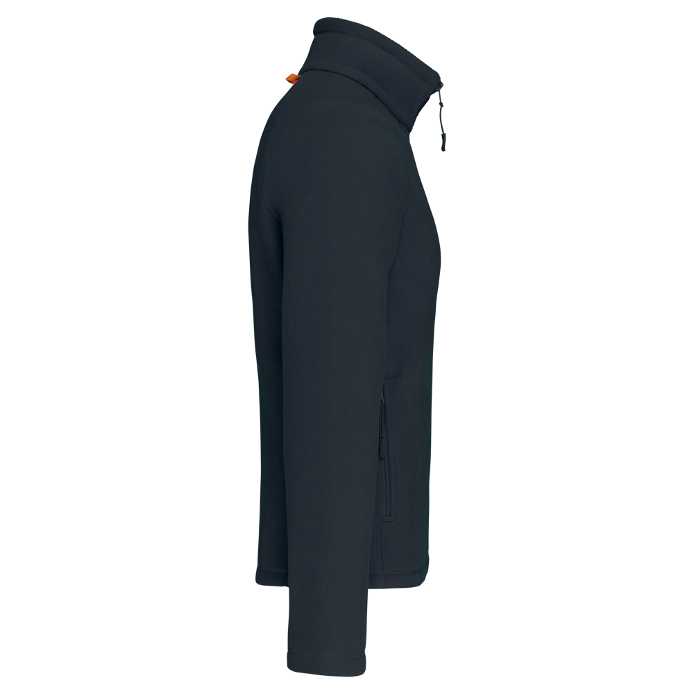 K917 - Microfleece met rits en raglanmouwen heren