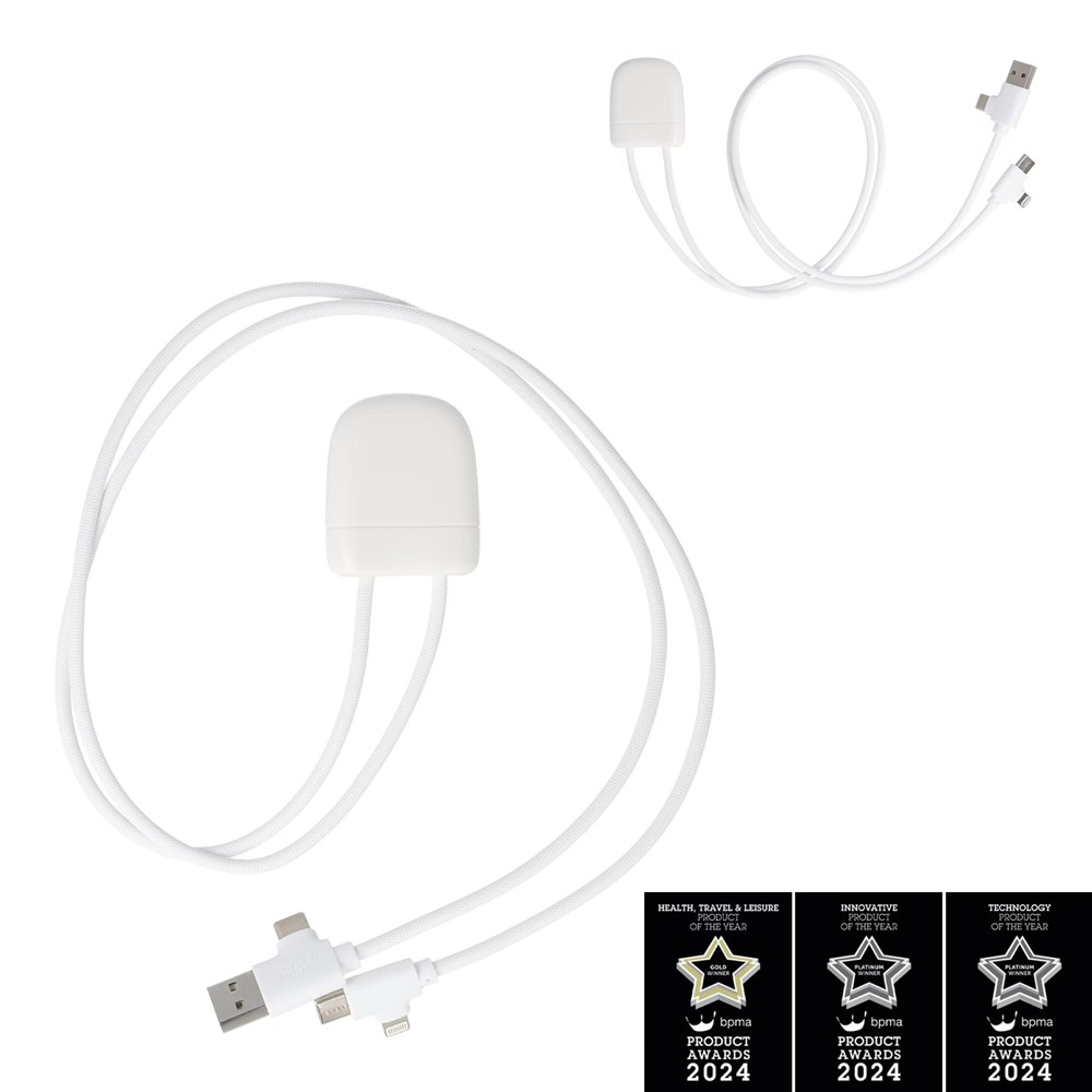 4034 - Xoopar Ice-Tag kabel voorzien van Find My tracker - Wit