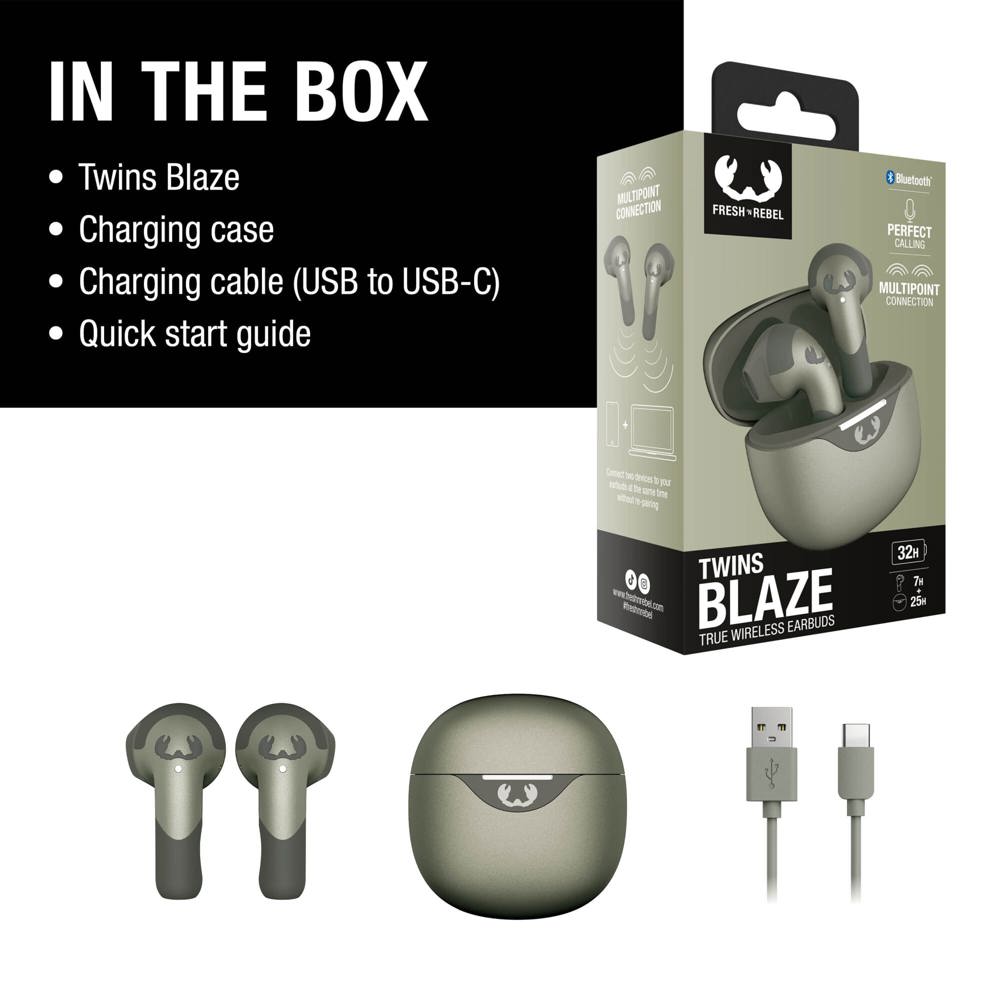 3TW2200 I Fresh 'n Rebel Twins Blaze - True Wireless oordopjes met ENC