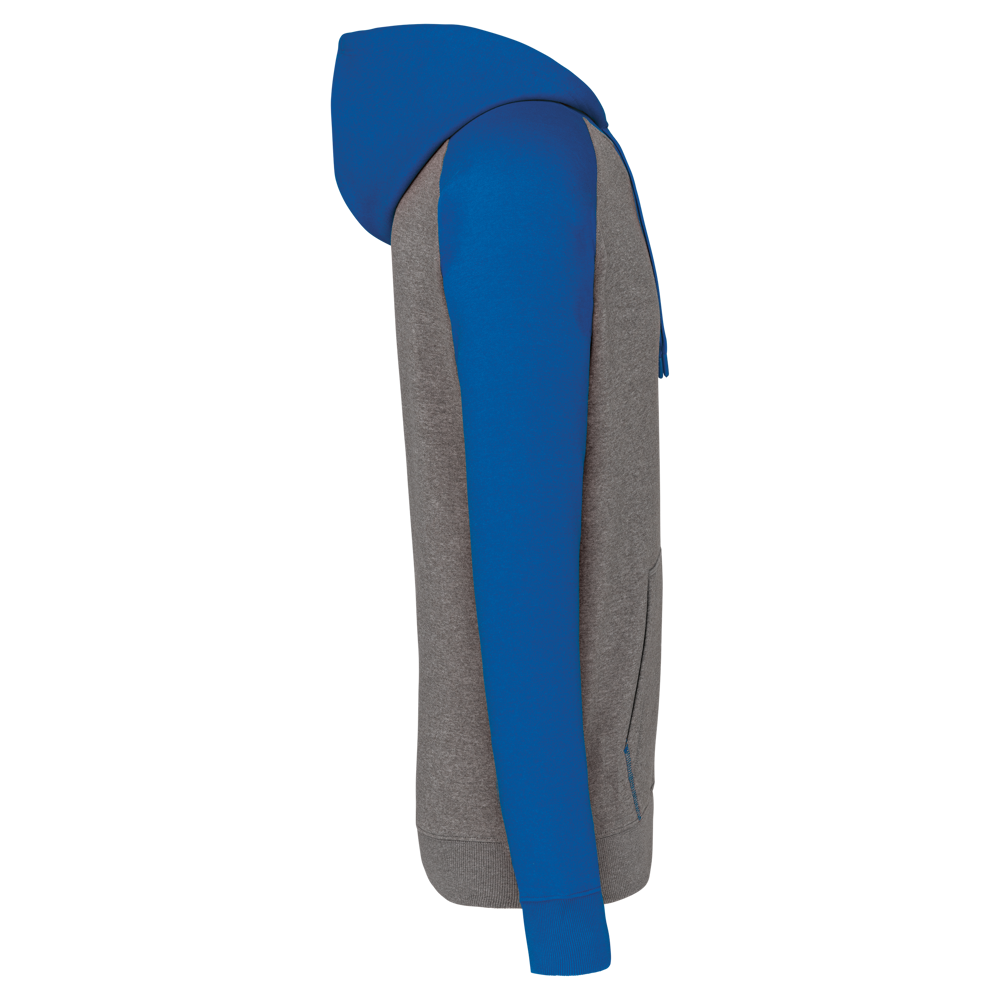 PA369 - Tweekleurige sweater met capuchon volwassene