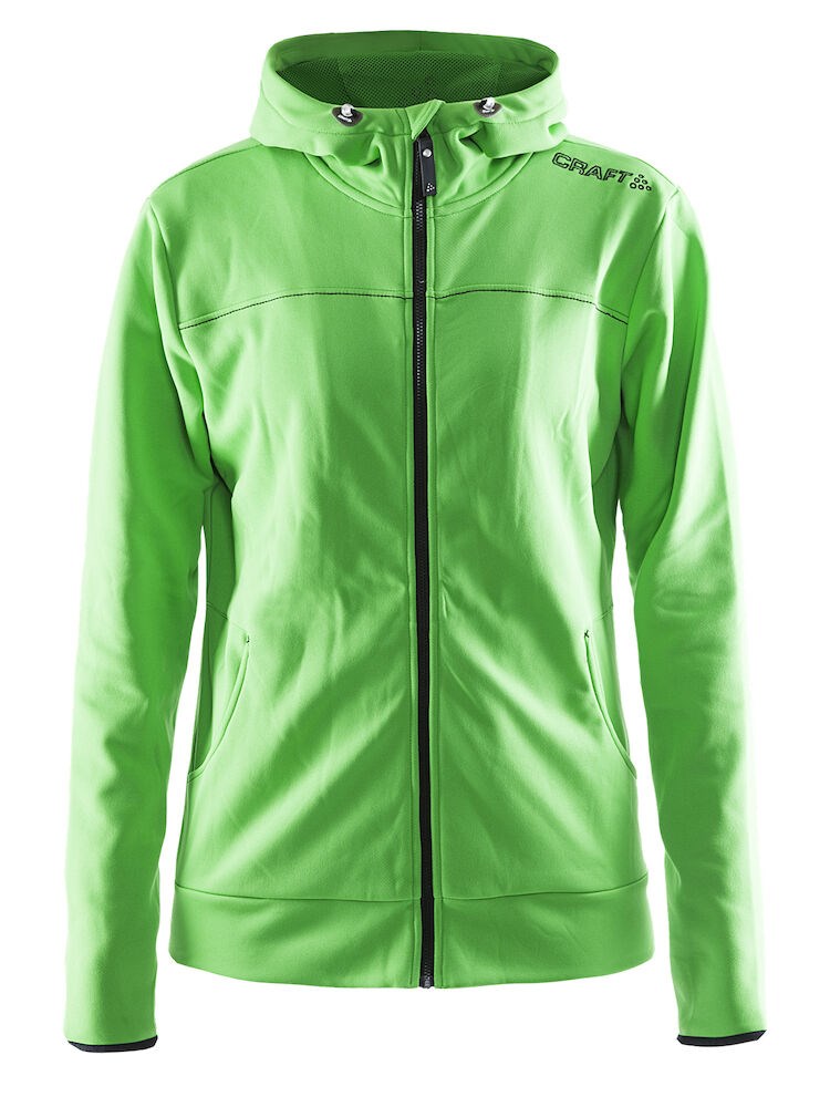 Craft - Leisure Full Zip Hood W - Craft Creen/Black/Grey Melange