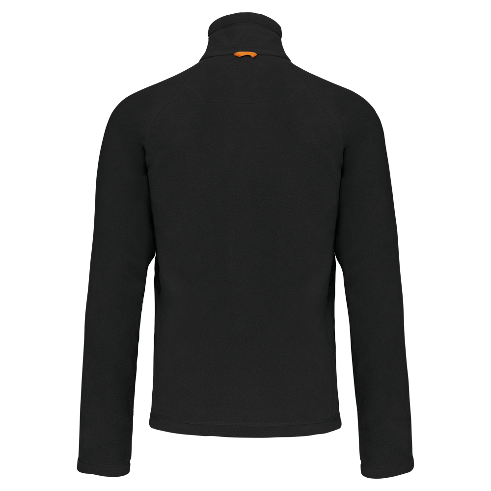 K917 - Microfleece met rits en raglanmouwen heren