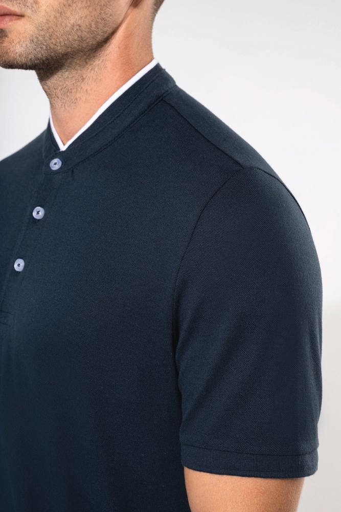 K223 - Herenpolo met maokraag en korte mouwen
