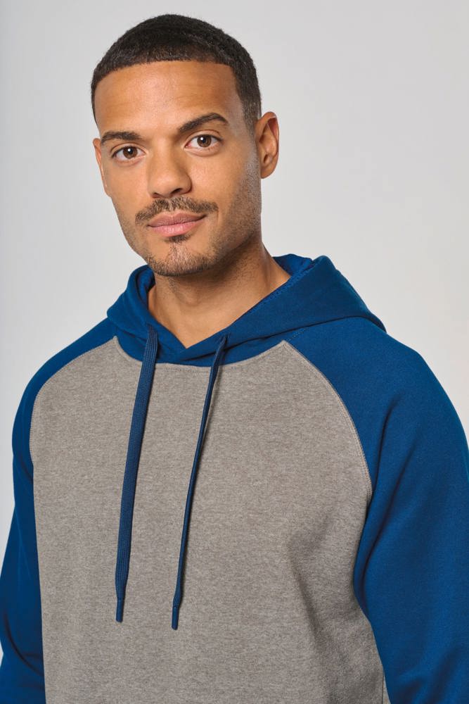PA369 - Tweekleurige sweater met capuchon volwassene