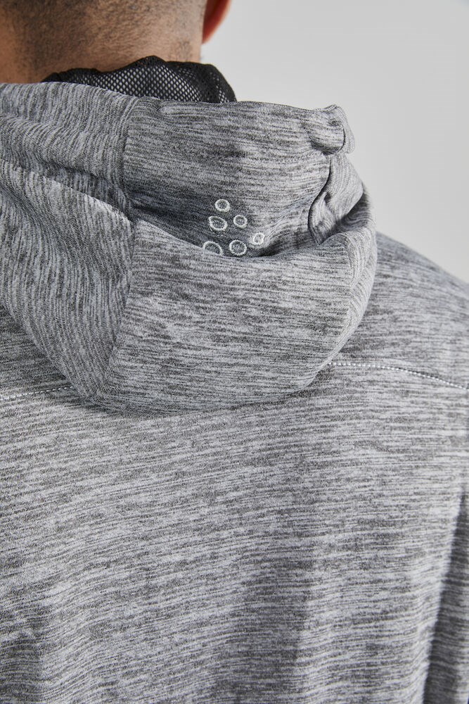 Craft - Leisure Full Zip Hood M Darkgrey melange XS Craft - Leisure Full Zip Hood M Darkgrey melange XS