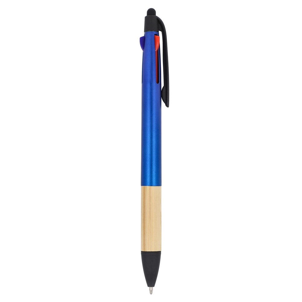 3-kleuren pen met bamboe grip