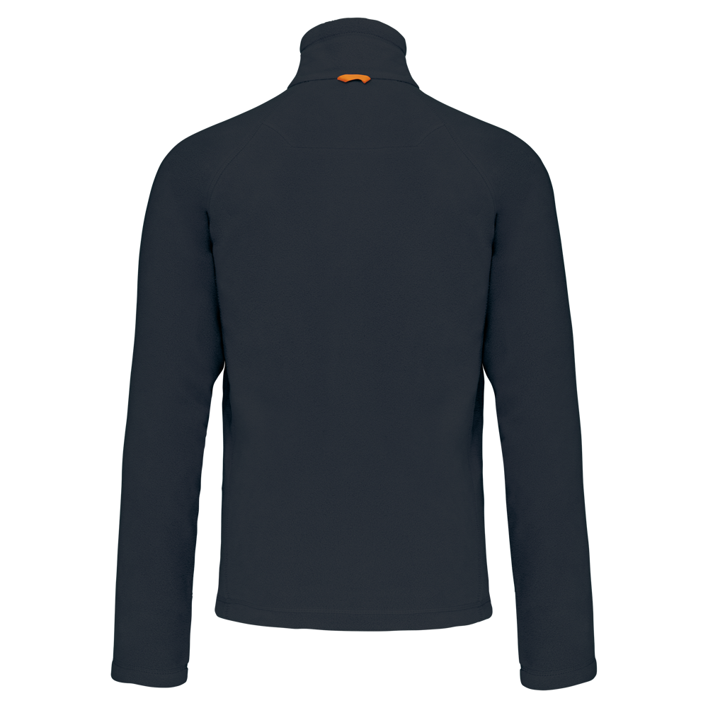 K917 - Microfleece met rits en raglanmouwen heren