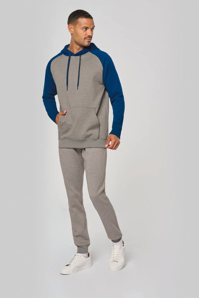PA369 - Tweekleurige sweater met capuchon volwassene