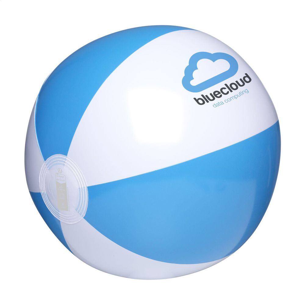 BeachBall Ø 27 cm strandbal - wit/blauw (± PMS 2191)