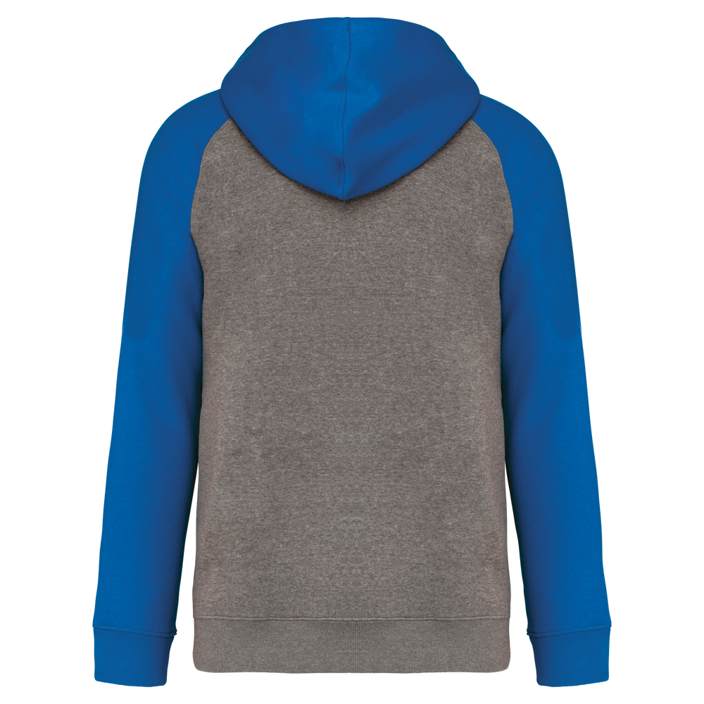 PA369 - Tweekleurige sweater met capuchon volwassene