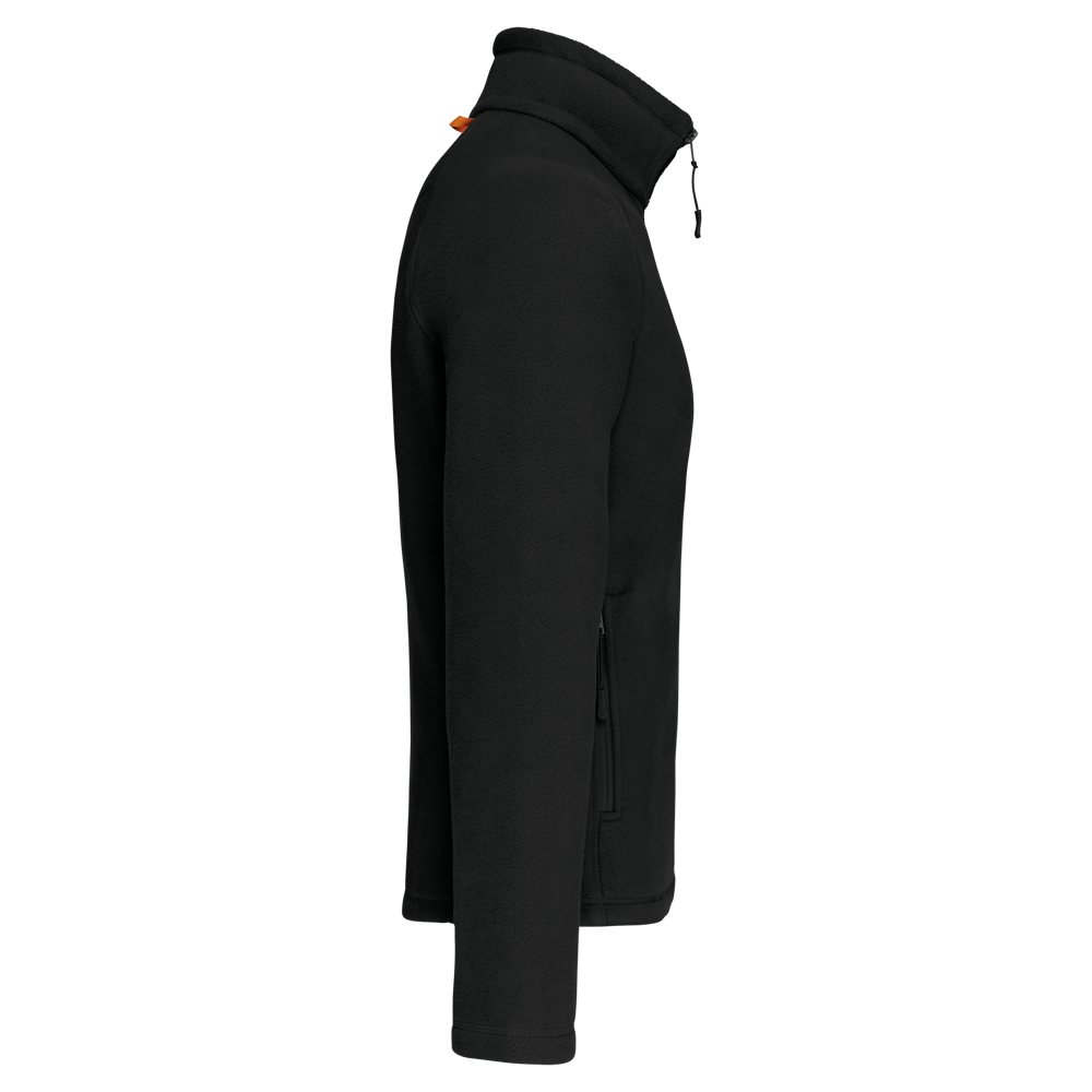K917 - Microfleece met rits en raglanmouwen heren