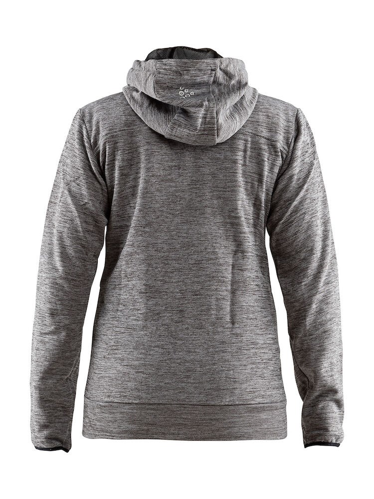 Craft - Leisure Full Zip Hood W Darkgrey melange XXL