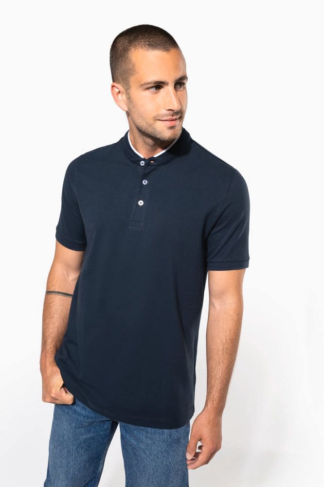 K223 - Herenpolo met maokraag en korte mouwen