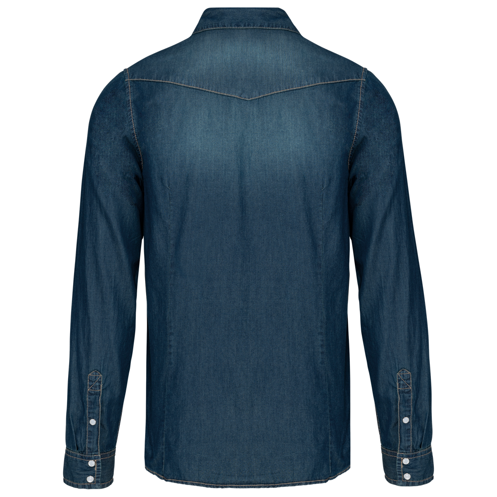 K519 - Heren denim overhemd lange mouwen