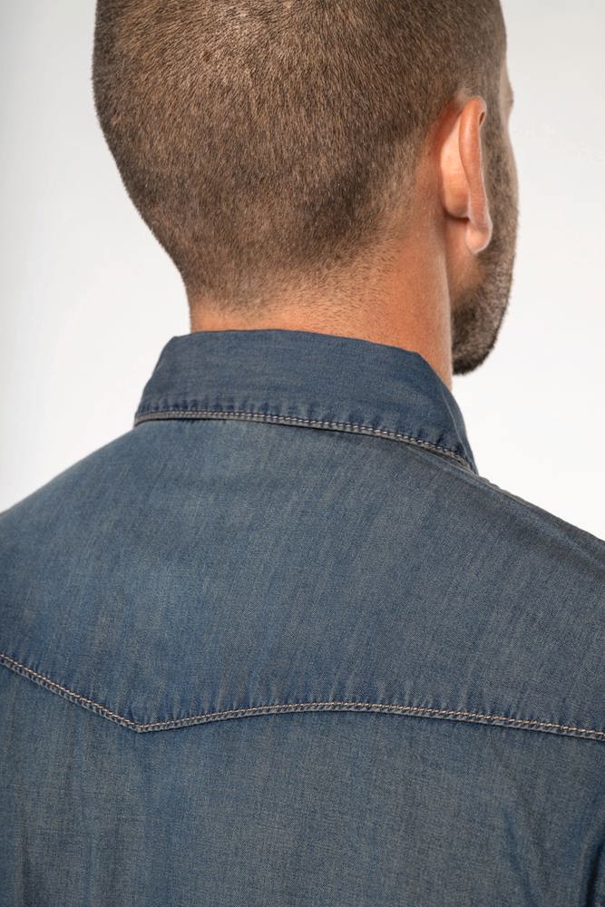 K519 - Heren denim overhemd lange mouwen