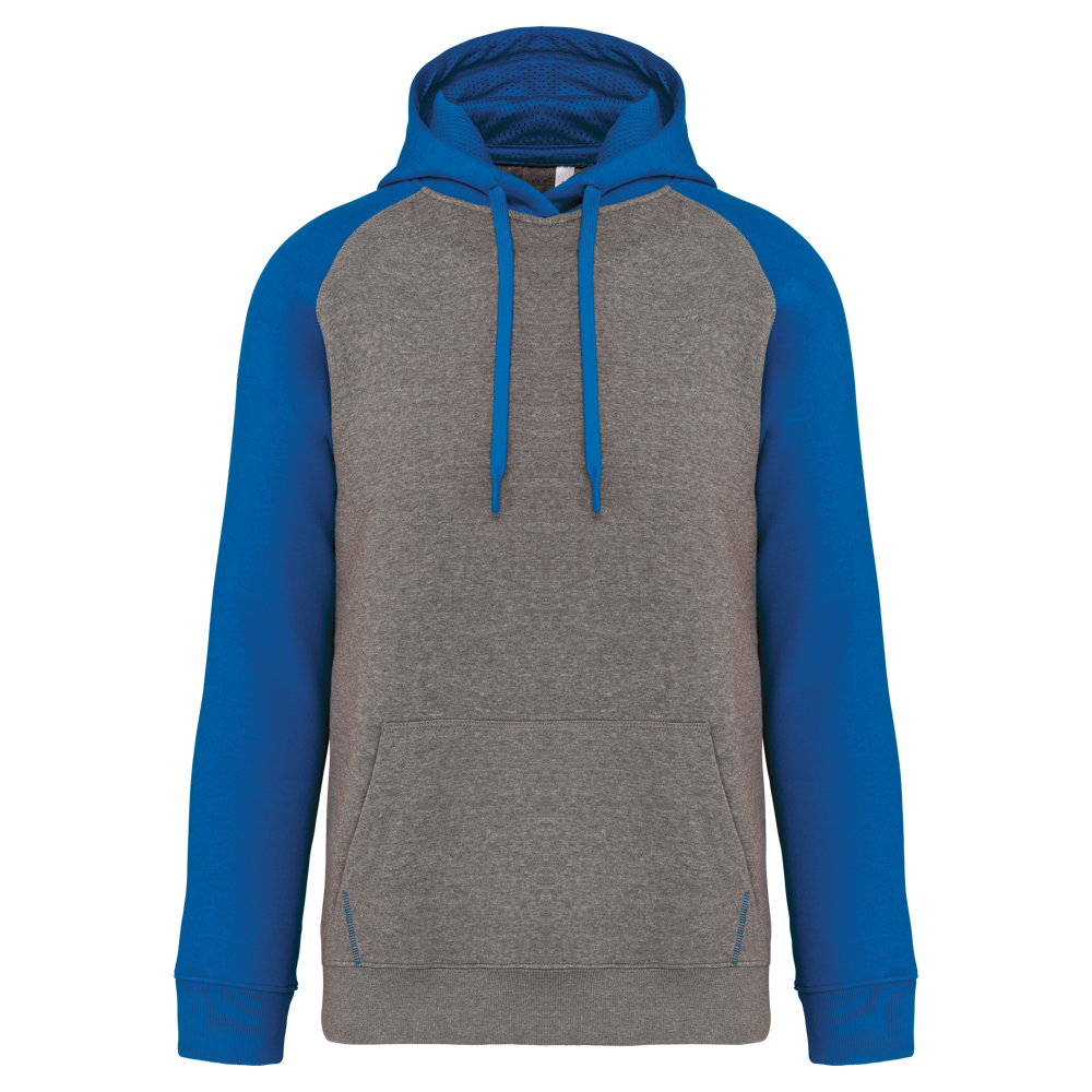 PA369 - Tweekleurige sweater met capuchon volwassene